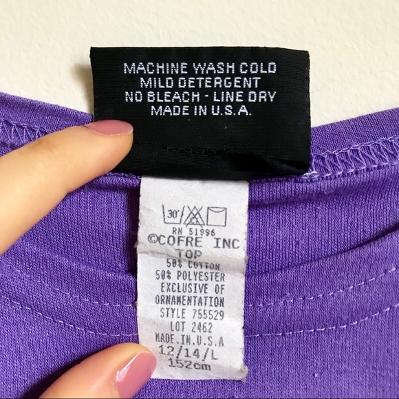 🦋Vintage Purple Graphic Tee Shirt Girls - Picture 3 of 5